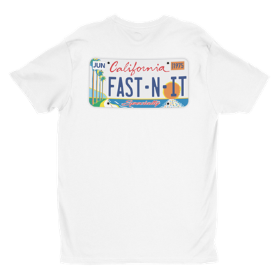 White License plate T-shirt