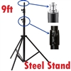 Pro 9' Chrome Plated Steel Light Stand with Leveling Leg Heavy duty warranty