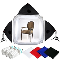 Pro STUDIO IN A BOX 1500 watt output 48 inch PHOTO LIGHT TENT PHOTOGRAPHY SET