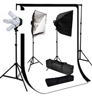 Photo Softbox 2000 W Video Continuous softbox lighting kit white black backdrops
