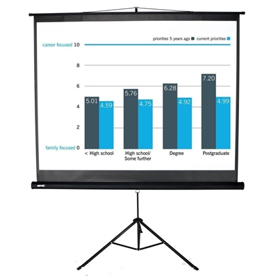 Pro 100" 16:9 Ratio Portable Tripod Projector Projection Screen Office Theater