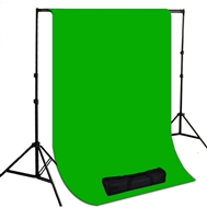 NEW Backdrop Stand System & Muslin 10'x12' Green Backdrops Kit