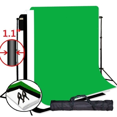 NEW Photo Studio 9'x10' Backdrop Support Stand Kit & 10"x12' muslin backdrops