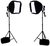 Pro 24"x 24" HOTSHOE SOFTBOX SPEEDLIGHT STANDS KIT