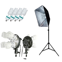 Pro Photo Studio Softbox Continuous 800W Lighting kit Video fluorescent Set