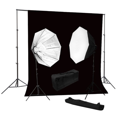 Photo Octagon Softbox 2000 watt Video Continuous Lighting Kit backdrop support