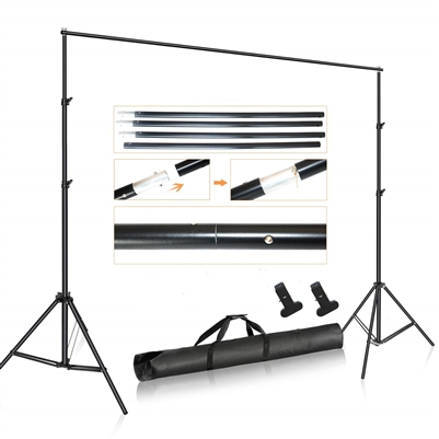 NEW Studio 7'x10' Backdrop Support Stand Kit with 2 x clamps