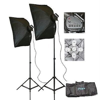 3000 Watt Photo Studio Continuous Softbox Fluorecent Video Lighting Kit