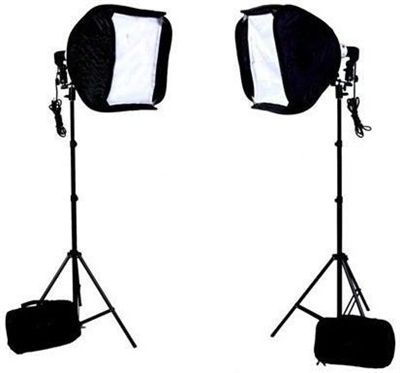 Pro 20"x 20" HOTSHOE SOFTBOX SPEEDLIGHT STANDS KIT