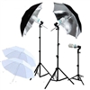 3-HEAD PHOTO LIGHTING PHOTO STUDIO UMBRELLA CONTINUOUS LIGHTING SET 4 umbrellas