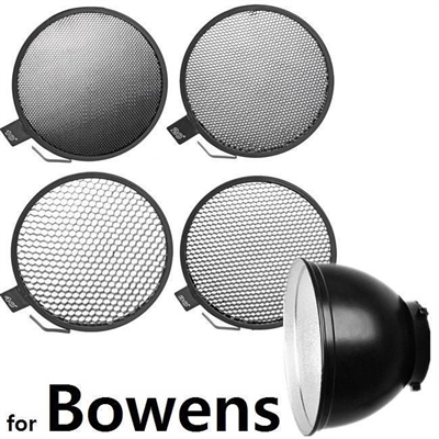 Pro 7" Reflector 55 degree & 4 honeycomb set for Calumet Bowens Monolight Strobe