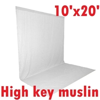 Pro 10ft x 20ft WHITE High Key Muslin Heavy duty Background Backdrop