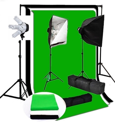 Photo Softbox 2000 W Video Continuous softbox lighting kit backdrop stand kit