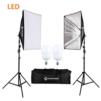 Pro Quick Setup Continuous Lighting Studio Softbox Fluorecent 2 x 85 watt LED Kit