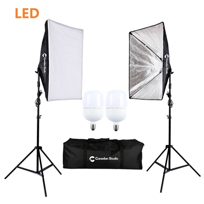 Pro Quick Setup Continuous Lighting Studio Softbox Fluorecent 2 x 85 watt LED Kit