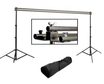 Pro Heavy Duty Triple Crossbar 10 ft Background Stand Backdrop Support System Warranty