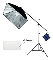 Pro Photo Studio Softbox Lighting Boom Arm Stand Video Hair Light kit