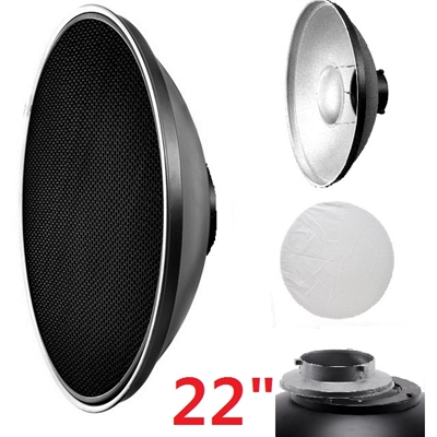 Pro 22" beauty dish with grids for Bowens