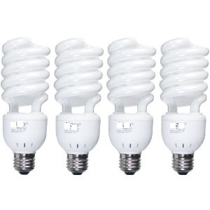 Digital pack of 4 x 45 Watt Photo Compact Fluorescent Light Bulb of 5500K Color Temperature