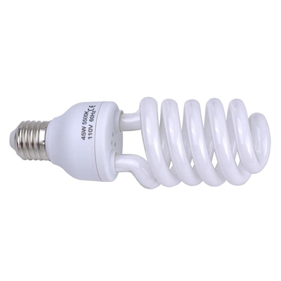 Digital 45 Watt Photo Compact Fluorescent Light Bulb of 5500K Color Temperature