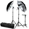 New 3-HEAD PHOTO LIGHTING PHOTO STUDIO 40" UMBRELLA LIGHT SET