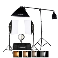 Photography Bi-color Dimmable LED Softbox Lighting Kit:20x27 inches Studio Softbox, 45W Dimmable LED Light Head with 2 Color Temperature and Light Stand for Photo Studio Portrait,Video Shooting
