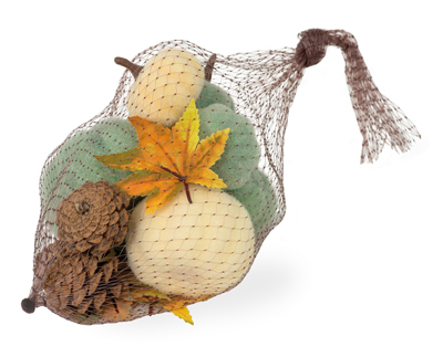 Felted Pumpkins in a Bag Blue