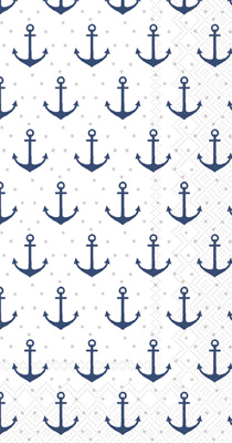 Anchor Dots Guest Towel blue grey