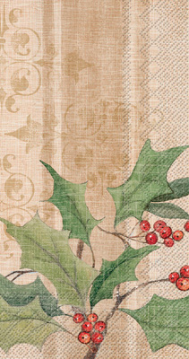 Christmas Holly Guest Towels