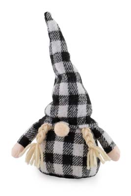 Claudia Black & White Plaid Gnome