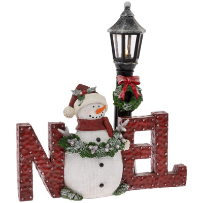 LED Noel  Snowman Lamp Post