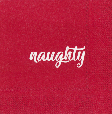 Naughty and Nice Cocktail Napkin