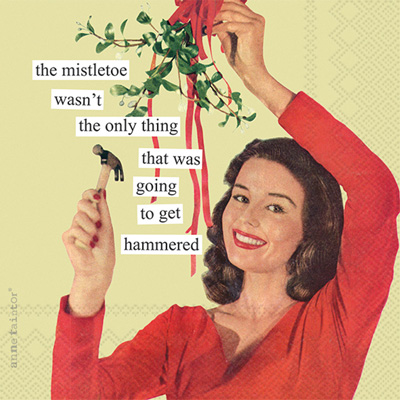 Anne Taintor Mistletoe Cocktail Napkin