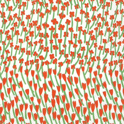 Marimekko Apilainen White/Red Cocktail Napkin