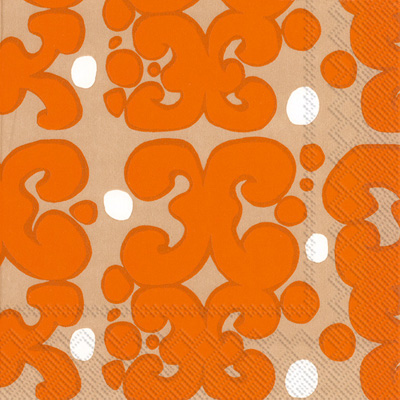 Marimekko - Keidas Cocktail Napkin orange