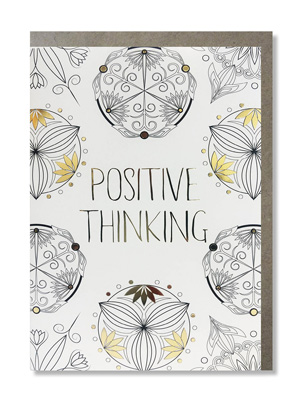 Cardooo Coloring Card Positive Thinking