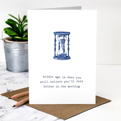 Coulson Macleod Midlife Crisis Blue Greeting Card