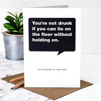 Coulson Macleod Drunk on Floor Greeting Card