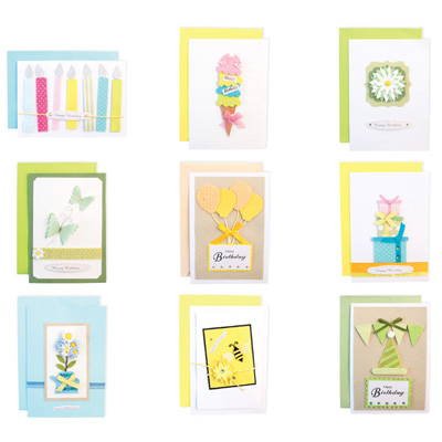 Handmade Embellished Card Collection Birthday 2