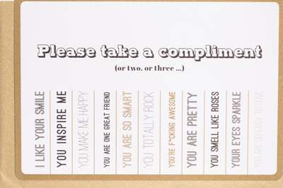 Enfant Terrible Take a Compliment Card