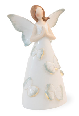 Mint Butterfly Standing LED Angel