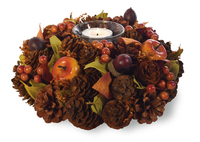 Fall Berries Candle Wreath