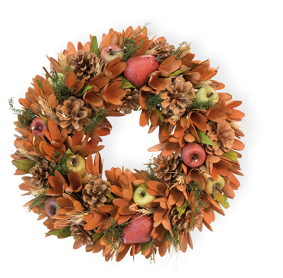 Pears Apples & Pinecones Wreath