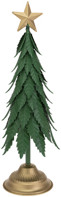 Medium Green Metal Tree with Texture Branches