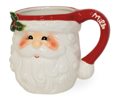 Holly & Ivy Santa Milk Mug