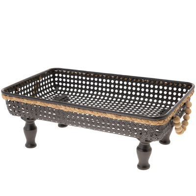 Rectangle Black Leg Metal Basket