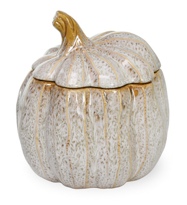 Autumn Days Pumpkin Lidded Jar Cream/Brown