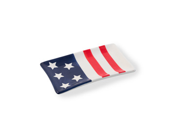 Americana Stars & Stripes Tidbit Plate