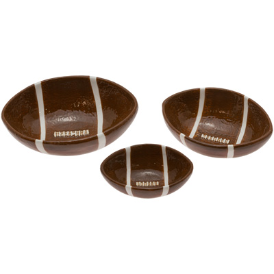 Football Fever Prep Bowls (set of 3)