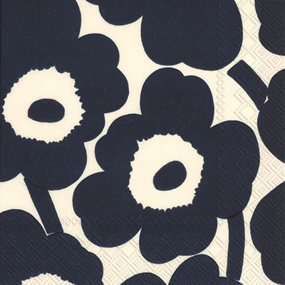 Unikko Lunch Napkin Dark Blue Nature